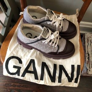 Ganni 'Hybrid' Fleece Sneakers